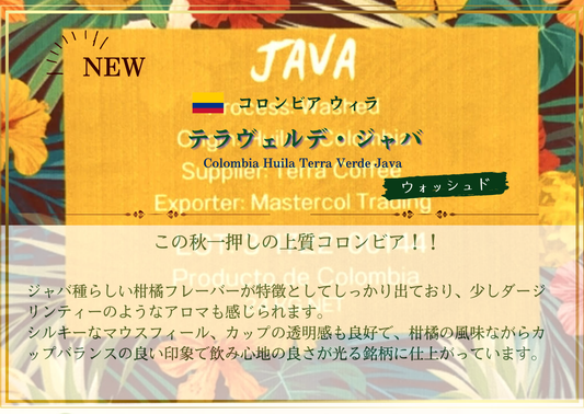 コロンビア・テラヴェルデ・ジャバ